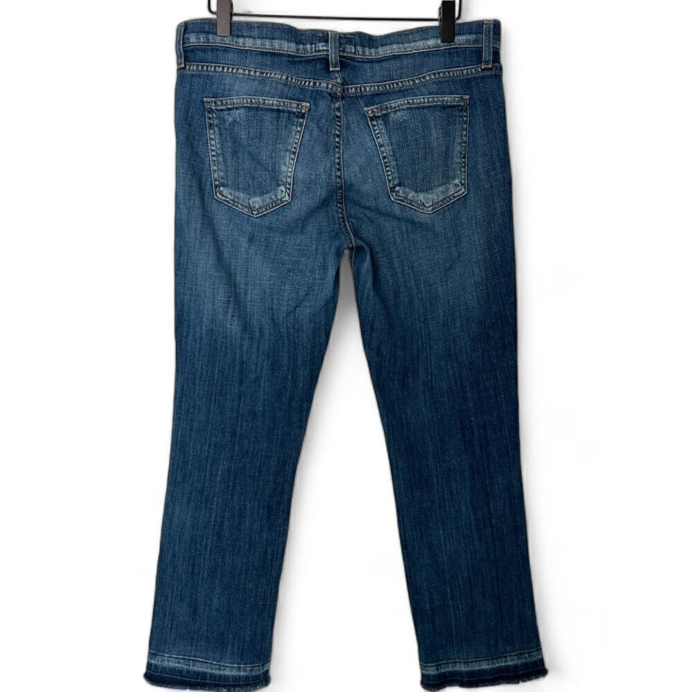 Current/Elliot The Cropped Straight Distressed Denim Jeans (29) - Picture 6 of 16